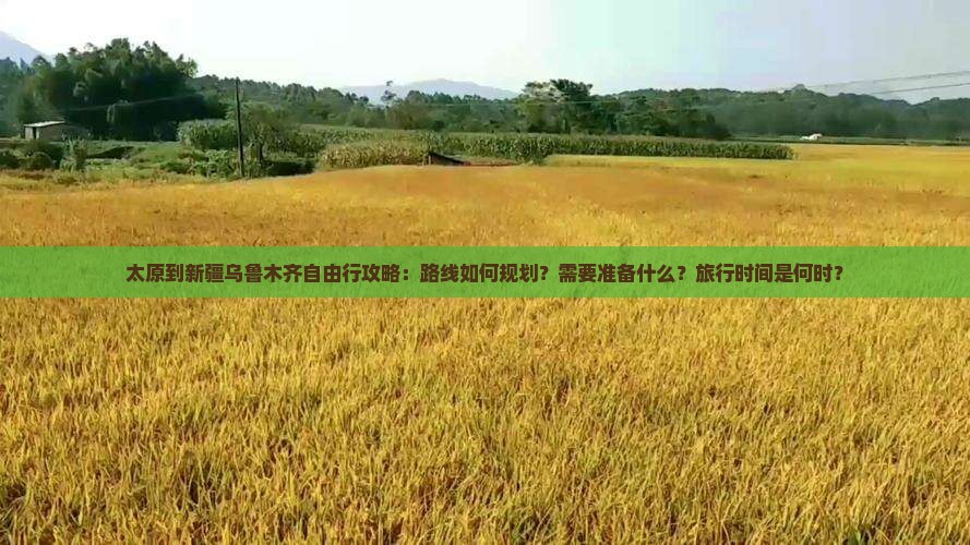 太原到新疆乌鲁木齐自由行攻略：路线如何规划？需要准备什么？旅行时间是何时？