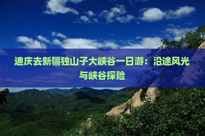 迪庆去新疆独山子大峡谷一日游：沿途风光与峡谷探险