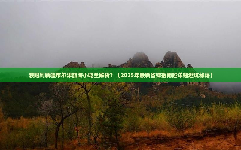 濮阳到新疆布尔津旅游小吃