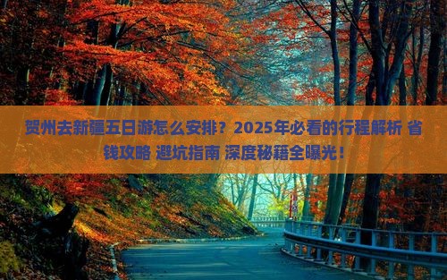 贺州去新疆五日游