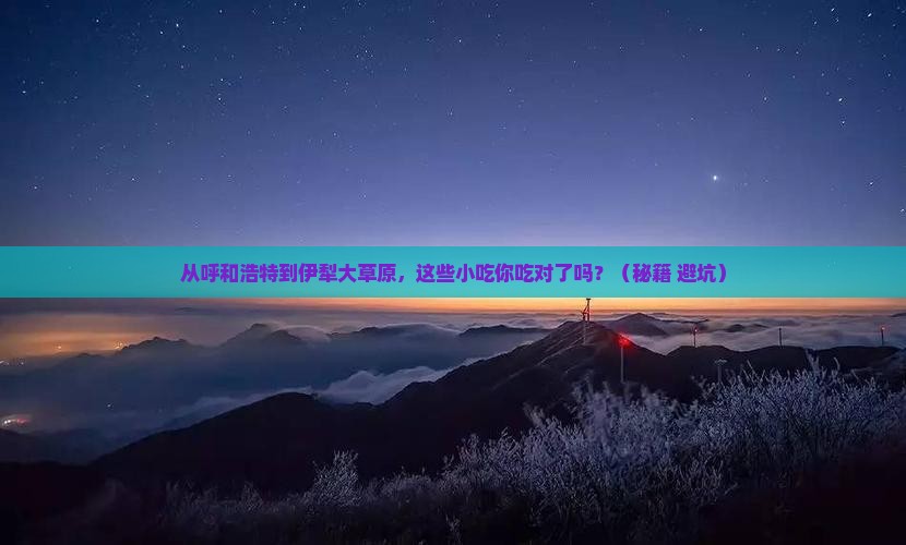 呼和浩特到新疆伊犁大草原旅游小吃