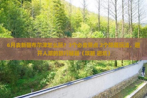 六月到新疆布尔津哪里玩