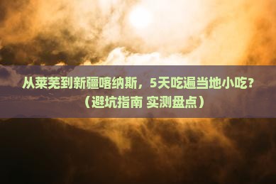 莱芜到新疆喀纳斯旅游小吃