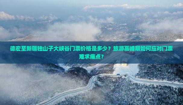 德宏至新疆独山子大峡谷门票价格是多少？旅游高峰期如何应对门票难求痛点？