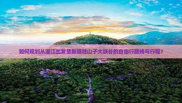 如何规划从湛江出发至新疆独山子大峡谷的自由行路线与行程？