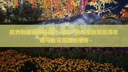 杭州到新疆那拉提个人游：杭州至新疆旅游攻略与自驾游路线指南