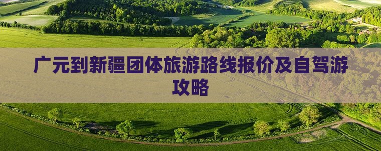 广元到新疆团体旅游路线报价及自驾游攻略