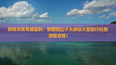 蚌埠市民专属福利：新疆独山子大峡谷大型旅行社旅游团启程！
