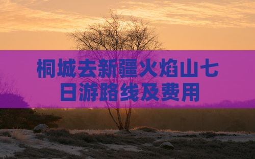 桐城去新疆火焰山七日游路线及费用