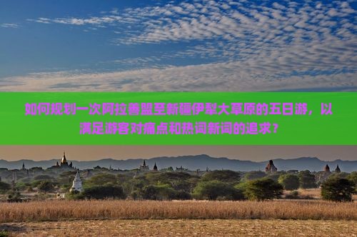 如何规划一次阿拉善盟至新疆伊犁大草原的五日游，以满足游客对痛点和热词新词的追求？