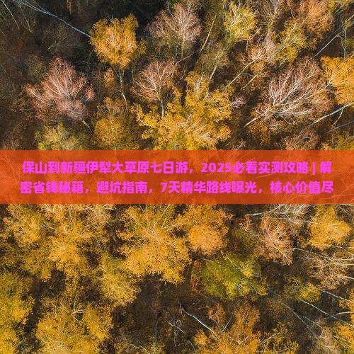 保山到新疆伊犁大草原七日游