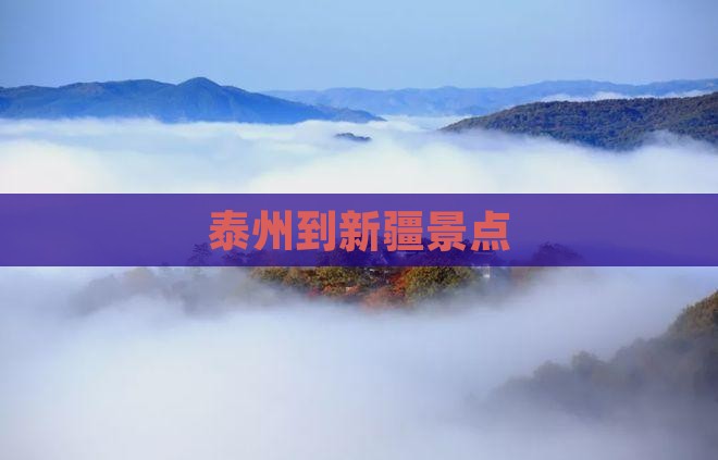 泰州到新疆景点