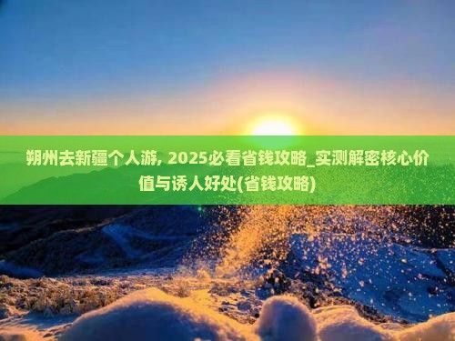 朔州去新疆个人游