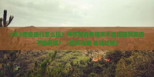 神农架去新疆禾木自由团