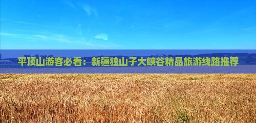 平顶山去新疆独山子大峡谷大型旅游团