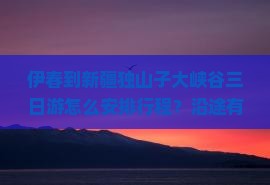 伊春到新疆独山子大峡谷三日游怎么安排行程？沿途有哪些景点值得打卡？