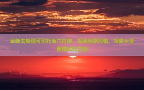 阜新去新疆可可托海六日游，探秘丝路风情，领略大美西域风光之旅