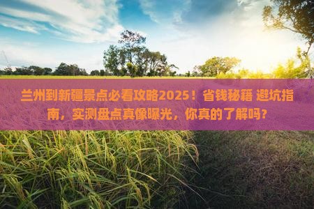兰州到新疆景点