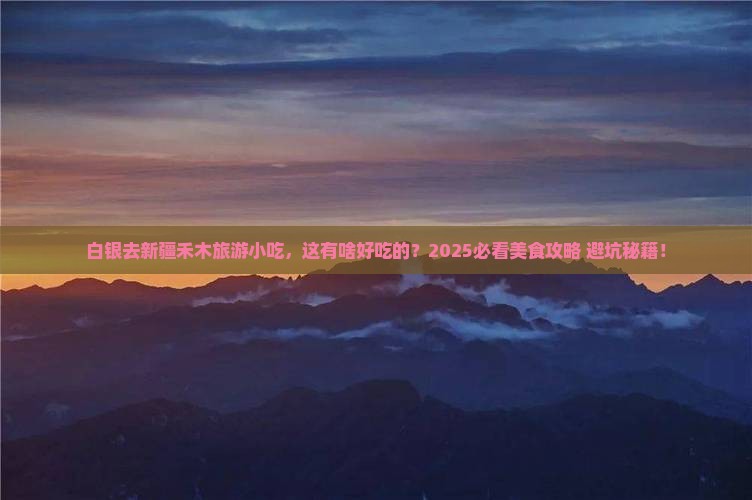 白银去新疆禾木旅游小吃