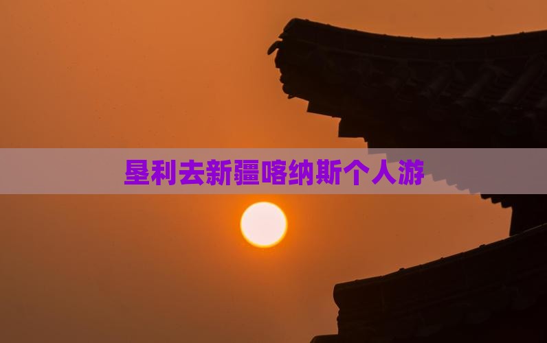 垦利去新疆喀纳斯个人游