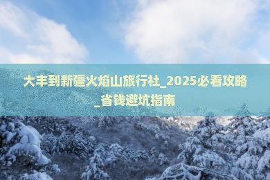大丰到新疆火焰山旅行社