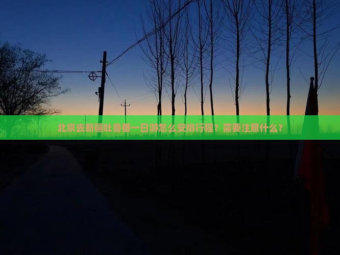 北京去新疆吐鲁番一日游怎么安排行程？需要注意什么？