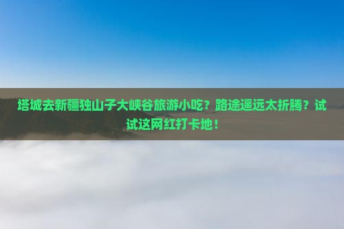 塔城去新疆独山子大峡谷旅游小吃？路途遥远太折腾？试试这网红打卡地！
