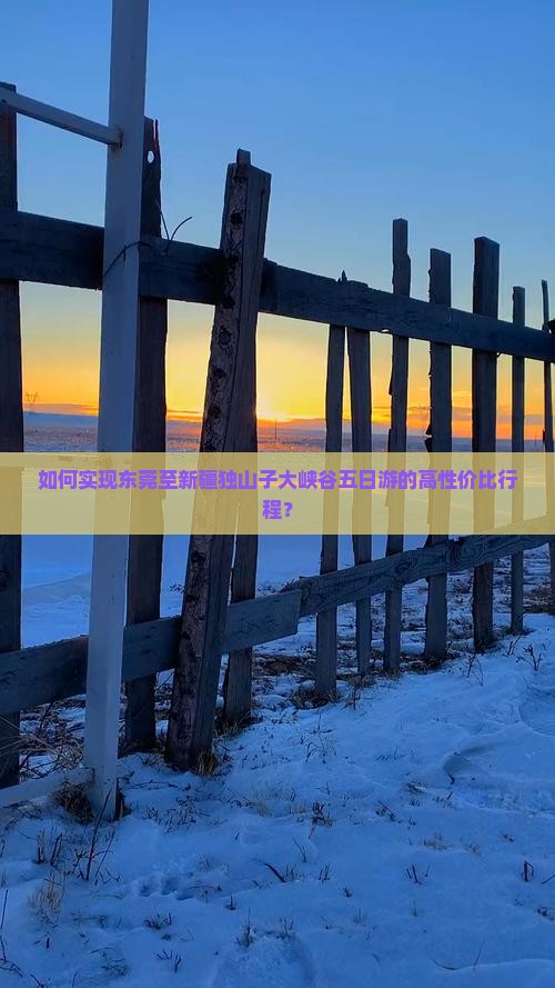 如何实现东莞至新疆独山子大峡谷五日游的高性价比行程？