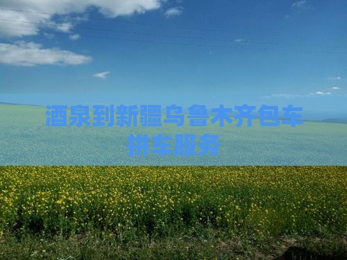 酒泉到新疆乌鲁木齐包车拼车服务