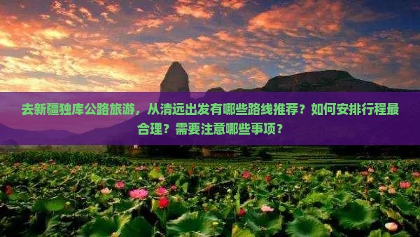 去新疆独库公路旅游，从清远出发有哪些路线推荐？如何安排行程最合理？需要注意哪些事项？