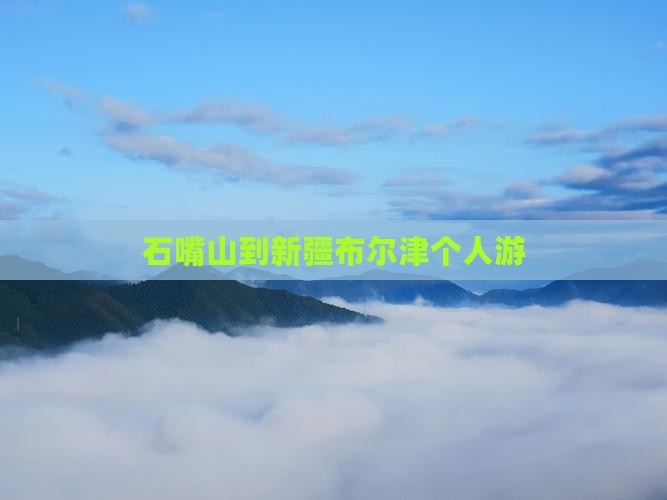 石嘴山到新疆布尔津个人游