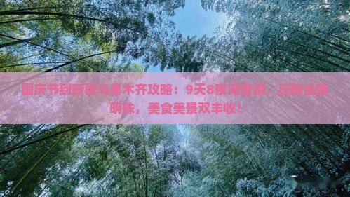 国庆节到新疆乌鲁木齐攻略