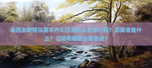 海西去新疆乌鲁木齐七日游怎么安排行程？需要准备什么？沿途有哪些必看景点？