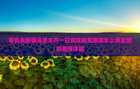 青岛去新疆乌鲁木齐一日游攻略及路犀怎么便宜旅游费用详解