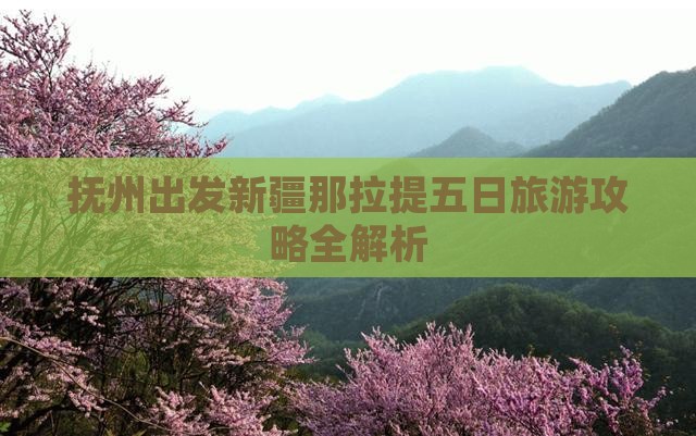 抚州出发新疆那拉提五日旅游攻略全解析