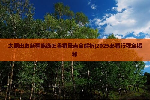 太原去新疆吐鲁番旅游
