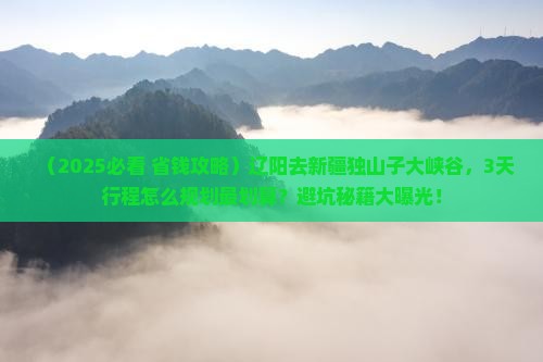 辽阳去新疆独山子大峡谷景点