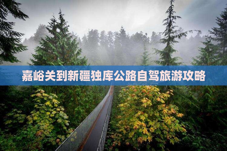 嘉峪关到新疆独库公路个人游