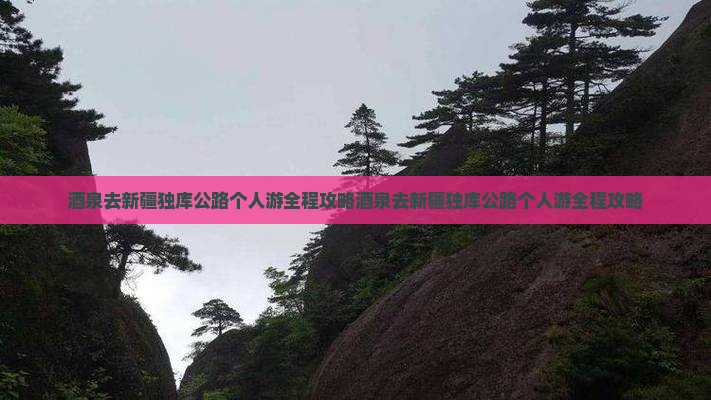 酒泉去新疆独库公路个人游