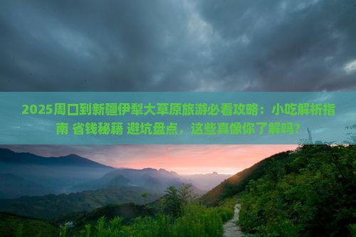 周口到新疆伊犁大草原旅游小吃