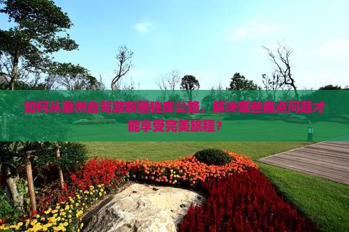 如何从惠州自驾游新疆独库公路，解决哪些痛点问题才能享受完美旅程？