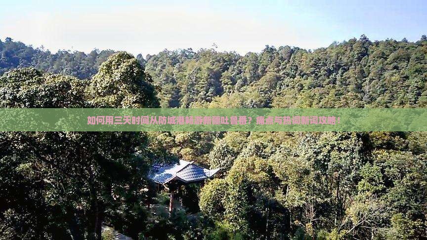 如何用三天时间从防城港畅游新疆吐鲁番？痛点与热词新词攻略！