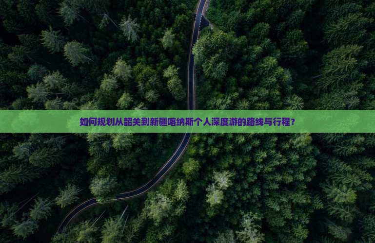 如何规划从韶关到新疆喀纳斯个人深度游的路线与行程？