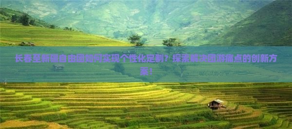 长春至新疆自由团如何实现个性化定制？探索解决团游痛点的创新方案！