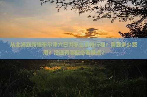 从北海到新疆布尔津六日游怎么安排行程？需要多少费用？沿途有哪些必看景点？