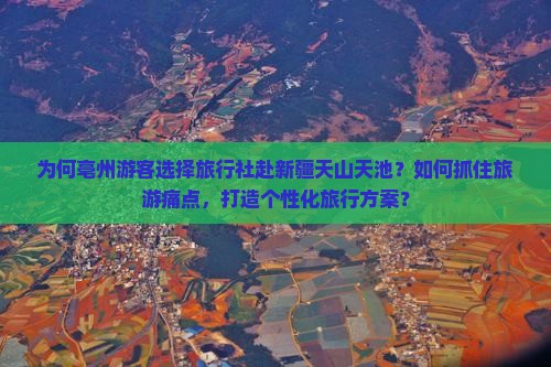 为何亳州游客选择旅行社赴新疆天山天池？如何抓住旅游痛点，打造个性化旅行方案？