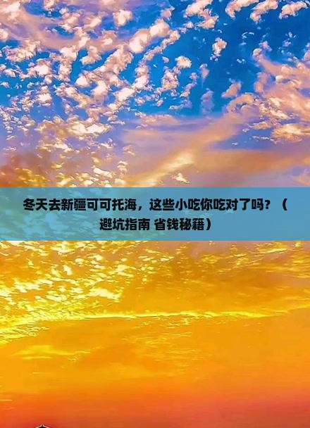 冬天到新疆可可托海旅游小吃