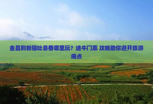 金昌到新疆吐鲁番哪里玩？途牛门票+攻略助你避开旅游痛点