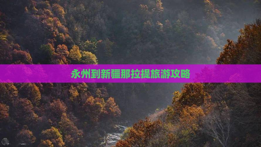 永州到新疆那拉提攻略