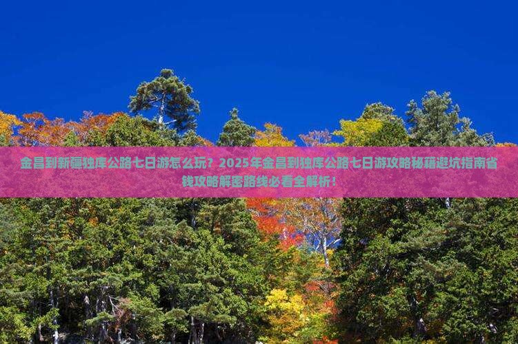 金昌到新疆独库公路七日游